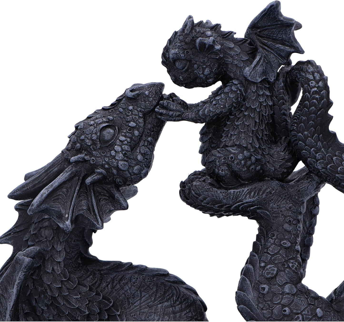 Nemesis Now Drakaina and Dragonling Dragon Plus Baby 23cm, Resin, Cast in the Finest Resin, Expertly Hand-Painted, Black