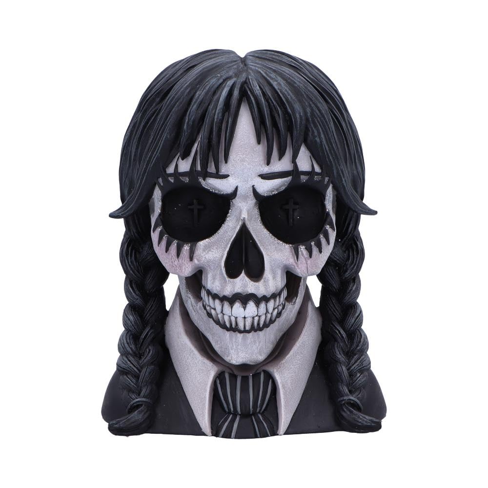 Nemesis Now Dark Glare Skull, Gothic Skeleton Decor, Hand-Painted Bust