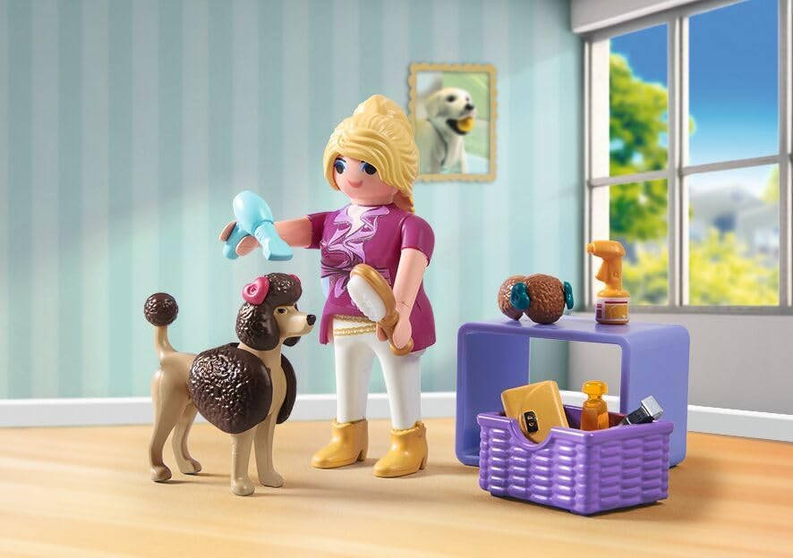 Playmobil Dog Groomer – Pet Stylist Figure with Grooming Tools & Accessories for Creative Play