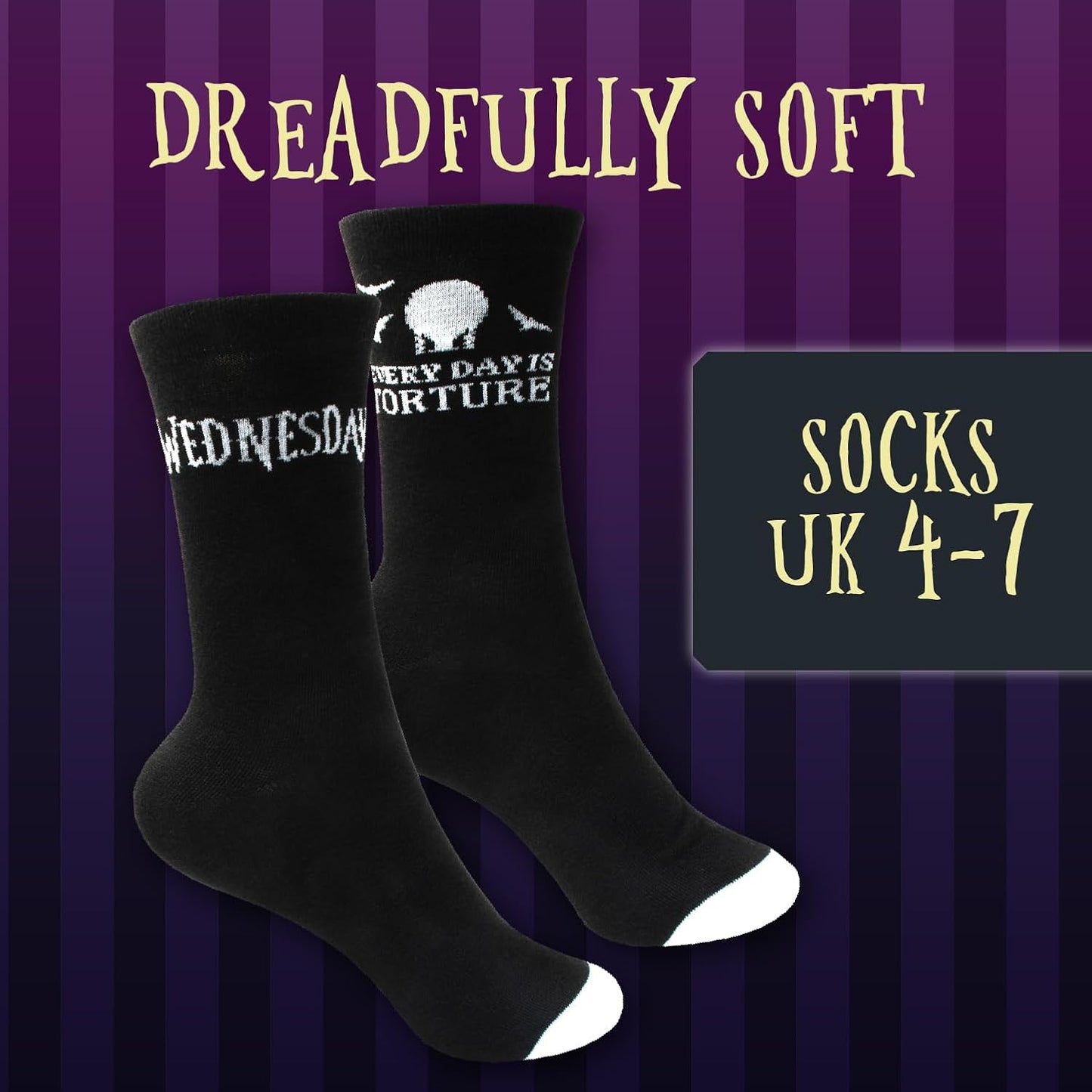 Blue Sky Studios Wednesday Coffin Coffee Mug & Sock Set, Sock Pair Size 4-7, Officially Licensed Wednesday Gift Pack & Merchandise