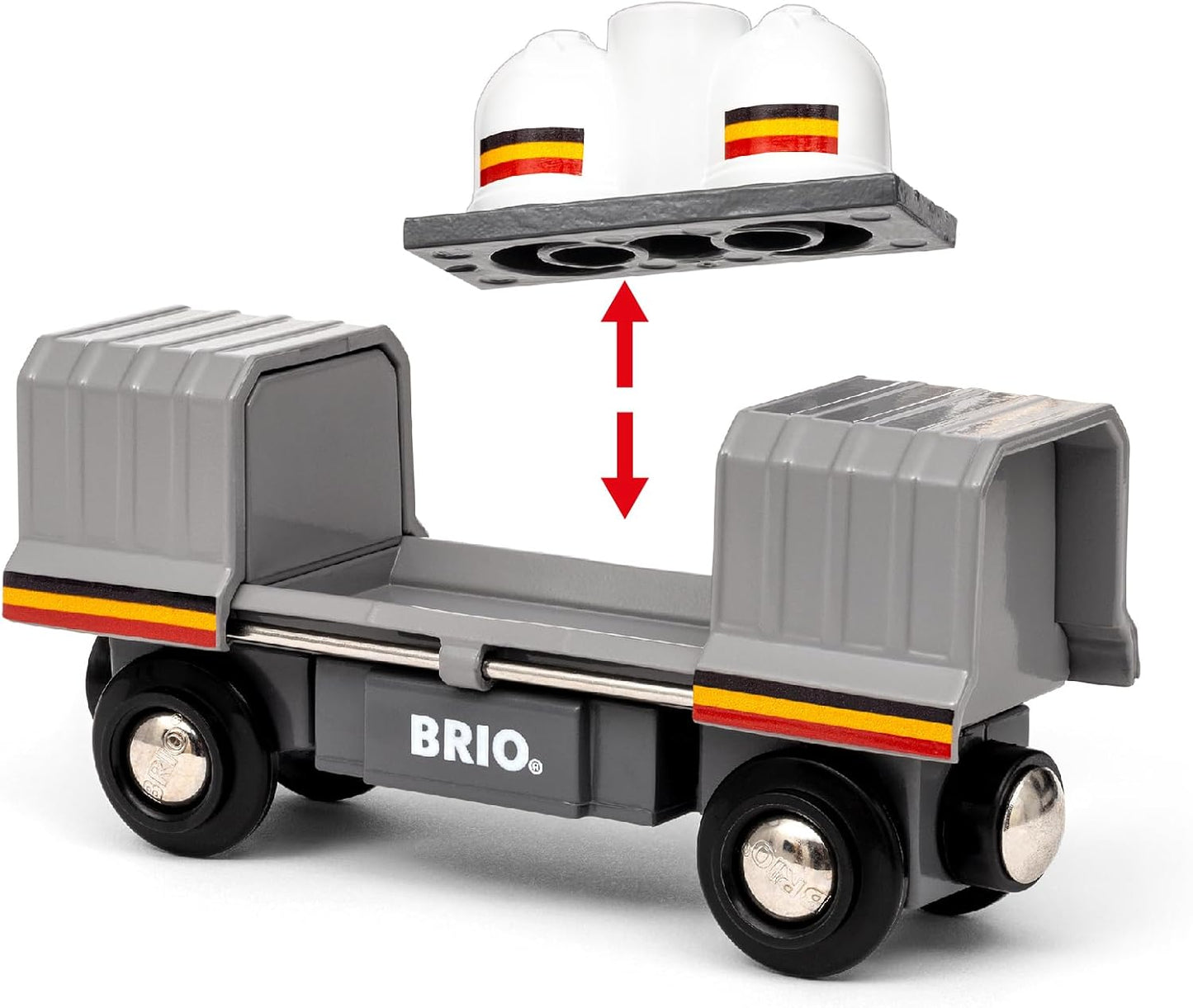 BRIO World 36089 - Santa Fe Train - Wooden Railway Accessories - Railway Toy Train for Kids 3+