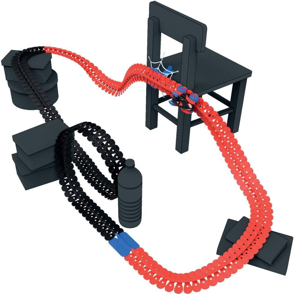 Smoby - Spidey FleXtreme Spin Set – 4,40 m autocircuit – 184 flexibele en modulaire tracks + 1 morele voertuig lichteffecten – 180926