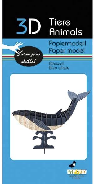 Fridolin 3D Papiermodell Blauwal