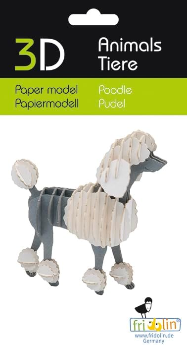 Fridolin 11749 Modello di carta 3D - Barboncino