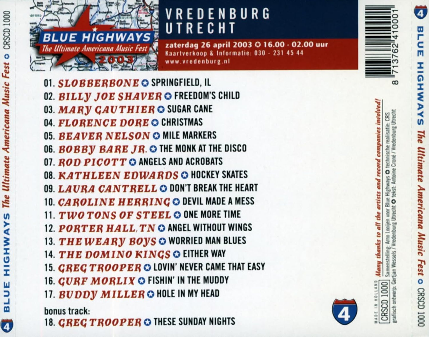 Blue Highways 2003