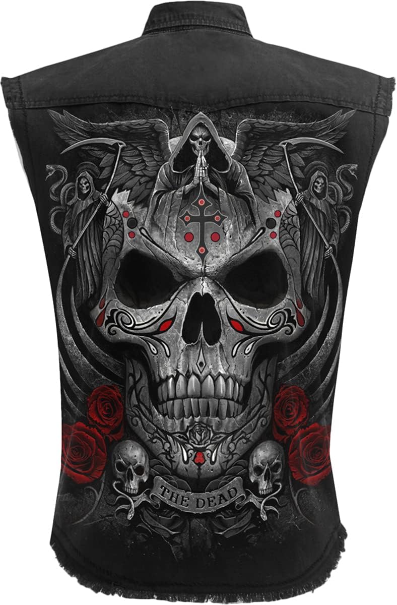 Spiral - THE DEAD (Unisex Black Casual Shirts) Large