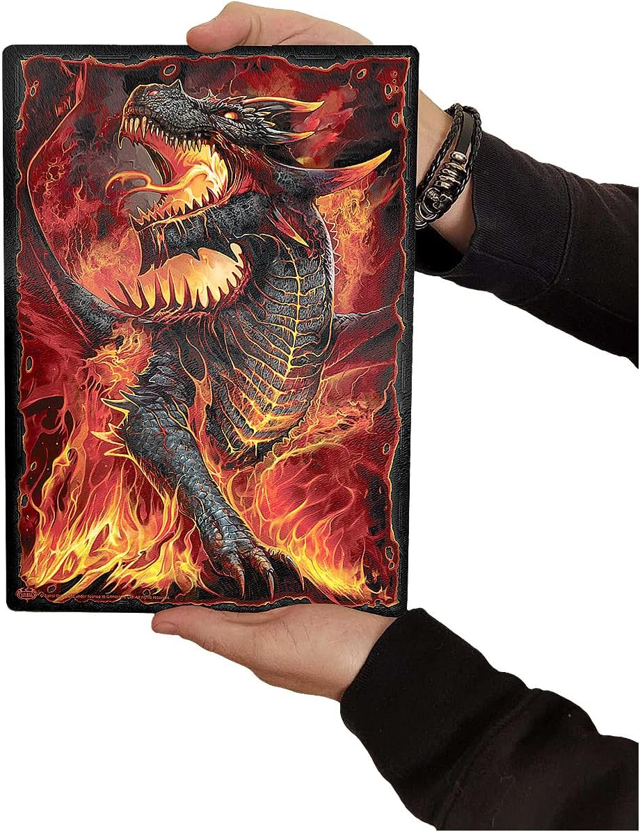 Spiral - Draconis - Glass Chopping Board (Rectangular) - L