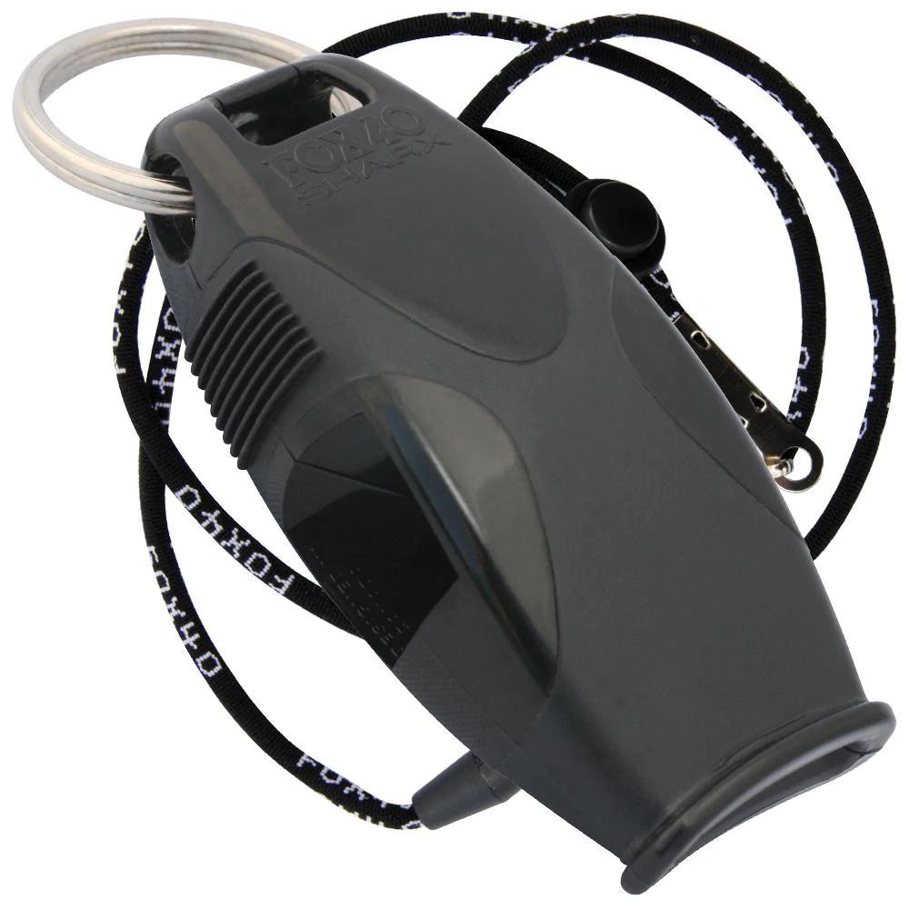Fox 40 Sharx Whistle and Lanyard Black Black