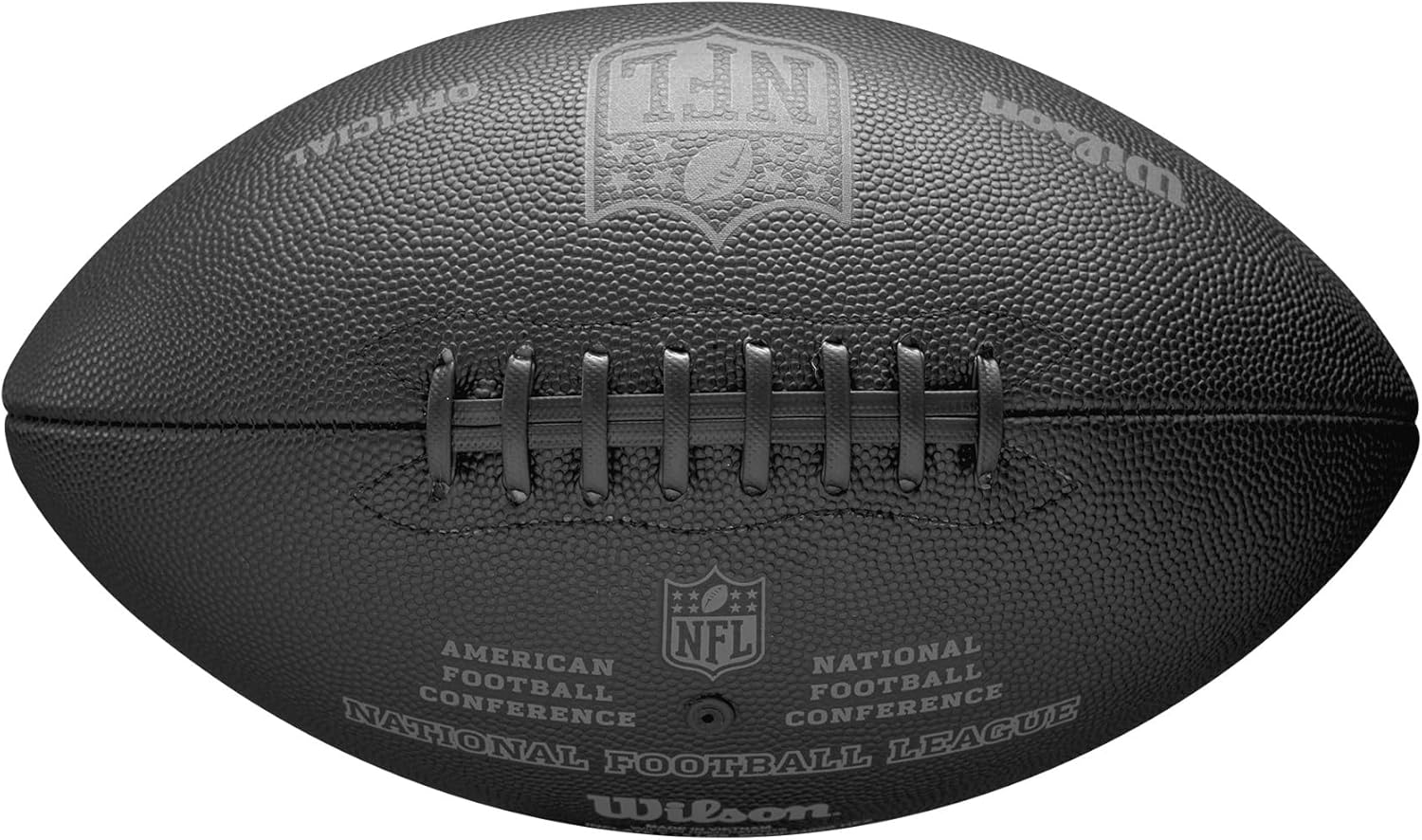 Wilson Pallone da Football NFL 32 Team, Con Camera D'Aria Con Blocco A Pressione, Allacciatura Classica, Look Elegante, Realizzato Con Materiali Robusti, Colore: Nero, Taglia Ufficiale