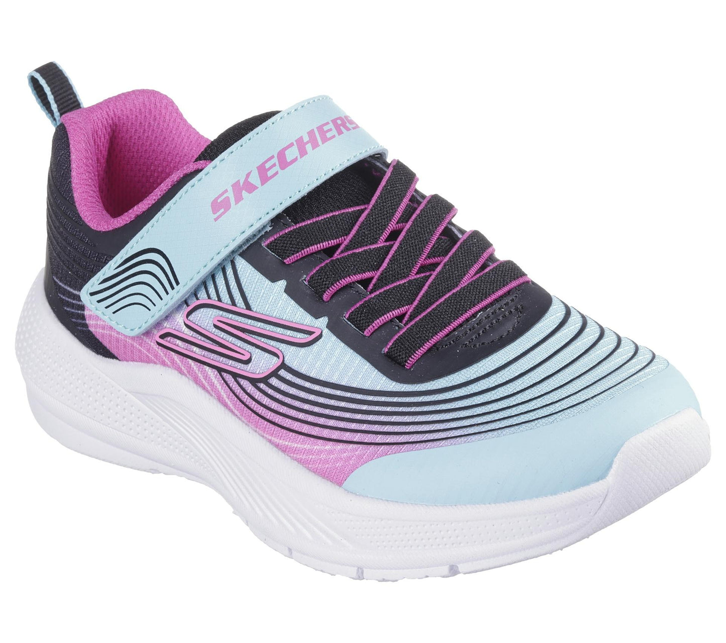 Skechers Microspec Advance Girls Shoes J10 Aqua/Pink J10 Aqua/Pink