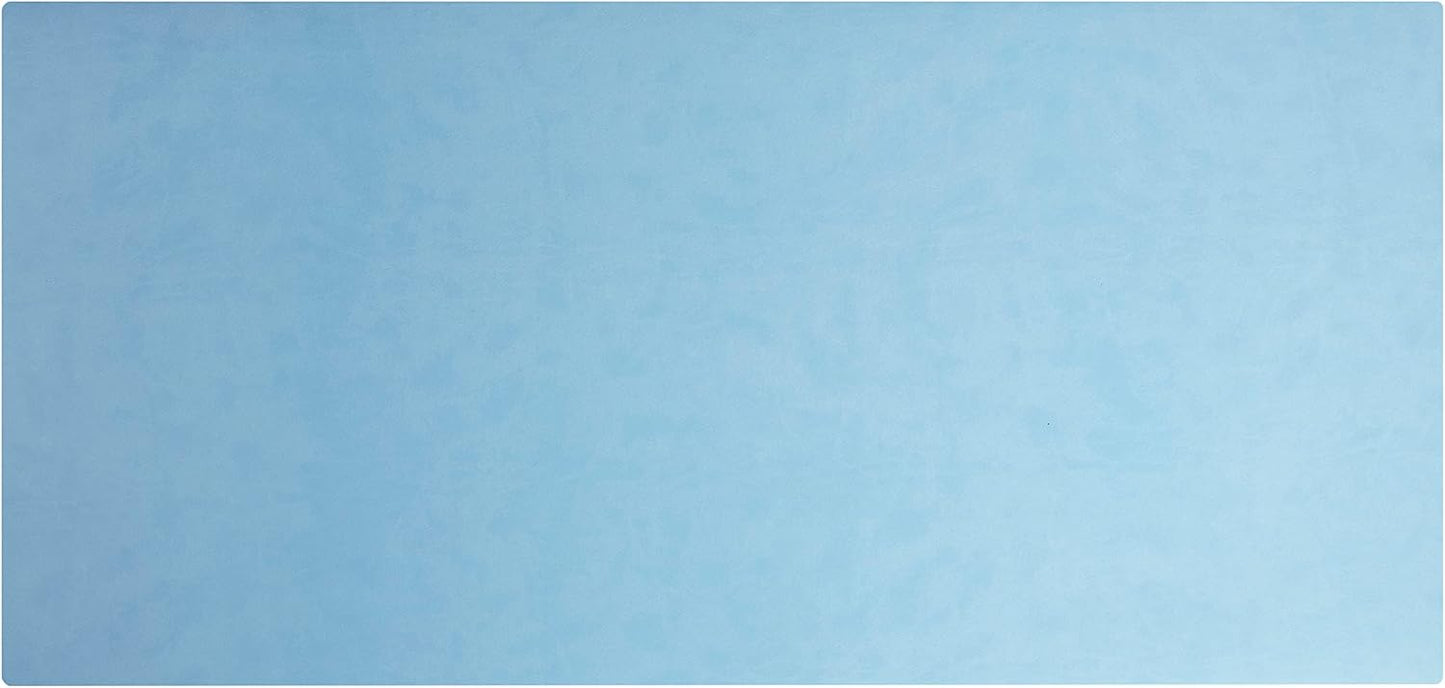 Exacompta - Ref. 29146E - 1 Protector suave para el hogar - de piel sintética bicolor - suave y resistente, alfombrilla de ratón - 40 x 80 cm - color marino/cielo - se entrega enrollado