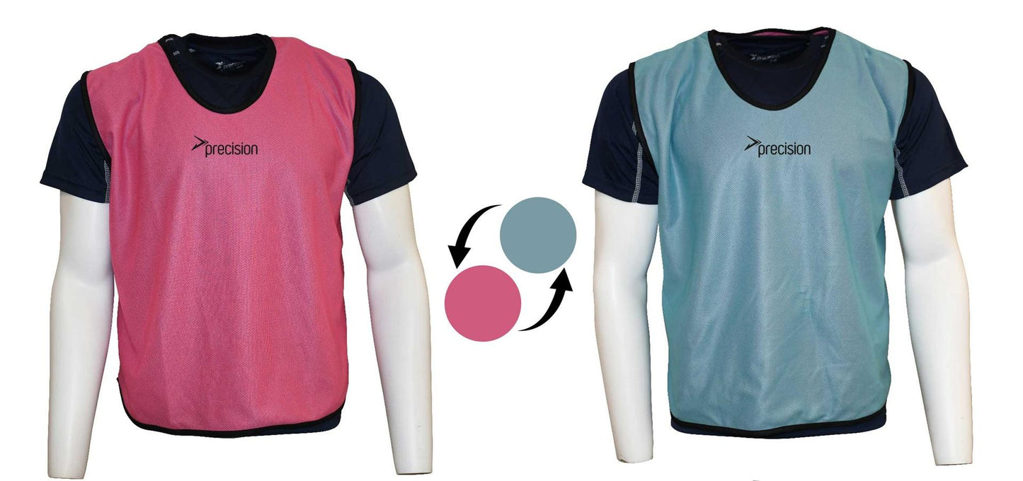 Precision Reversible Mesh Training Bib (Youth, Adult) Adult Pink/Sky Adult Pink/Sky