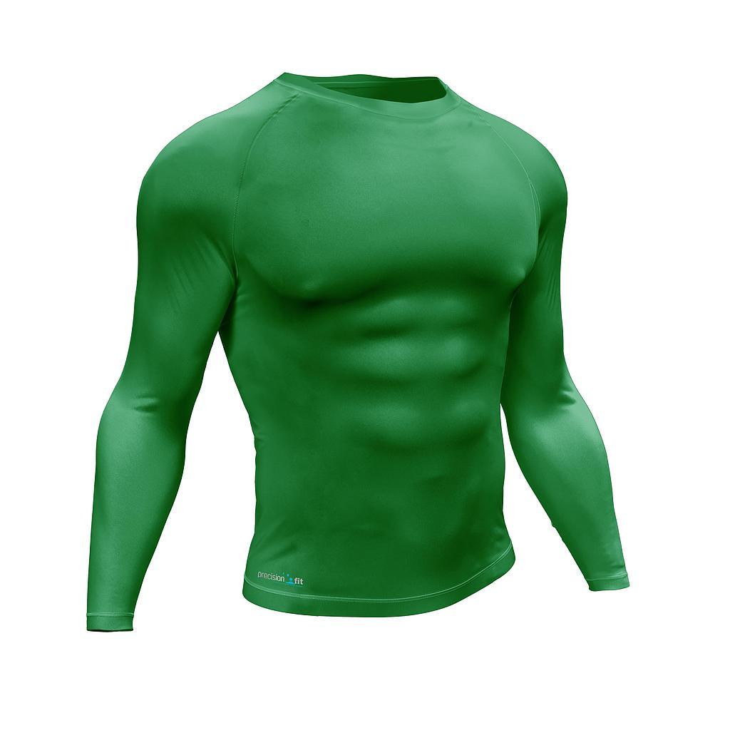 Precision Essential Baselayer Long Sleeve Shirt Junior L Junior 28-30" Green L Junior 28-30" Green
