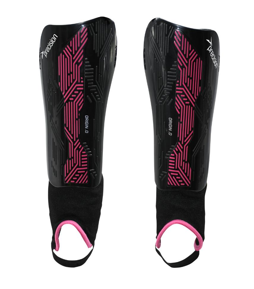Precision Origin.0 Shin & Ankle Guards Large Black/Pink Large Black/Pink