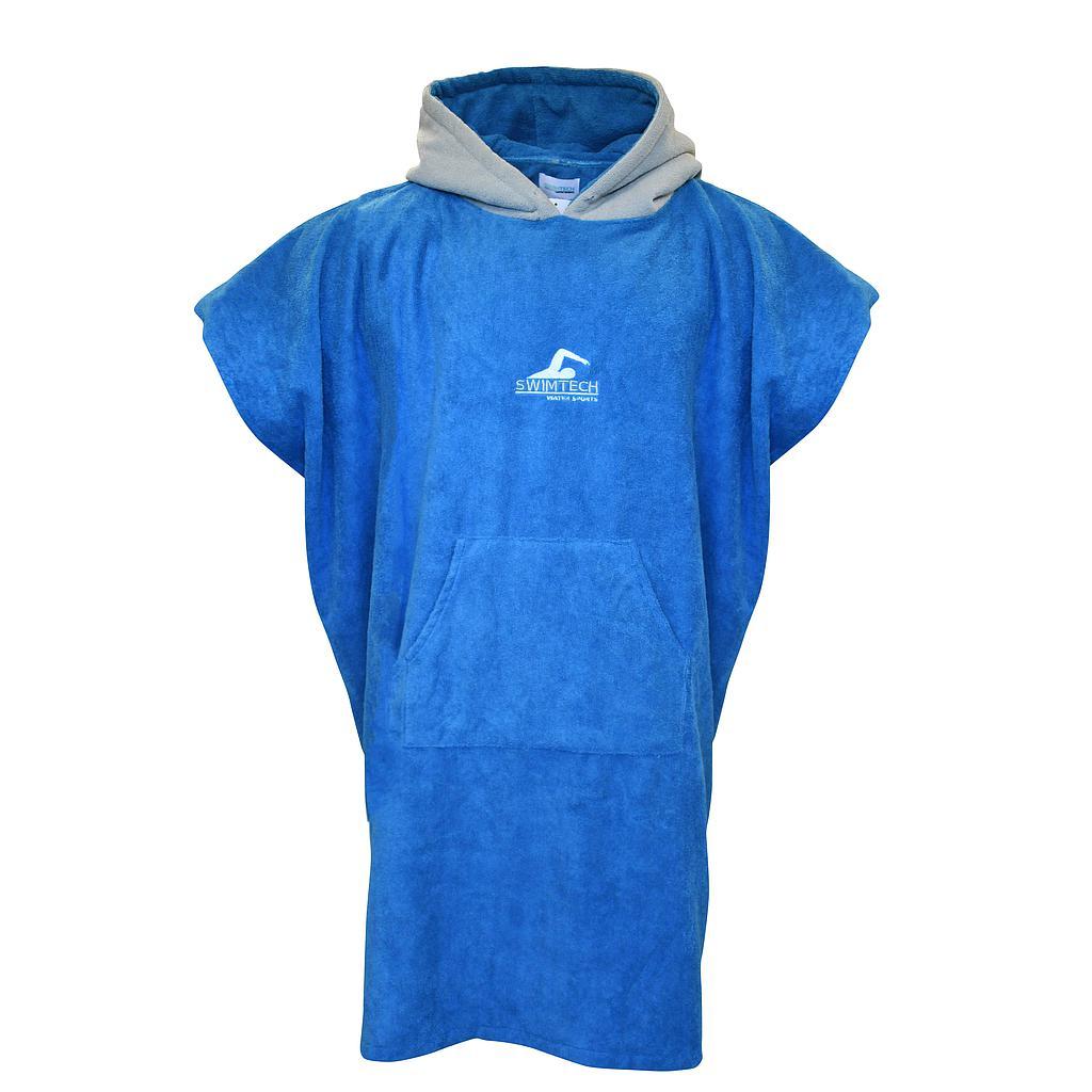 SwimTech Microfibre Poncho Adult Blue/Grey Adult Blue/Grey