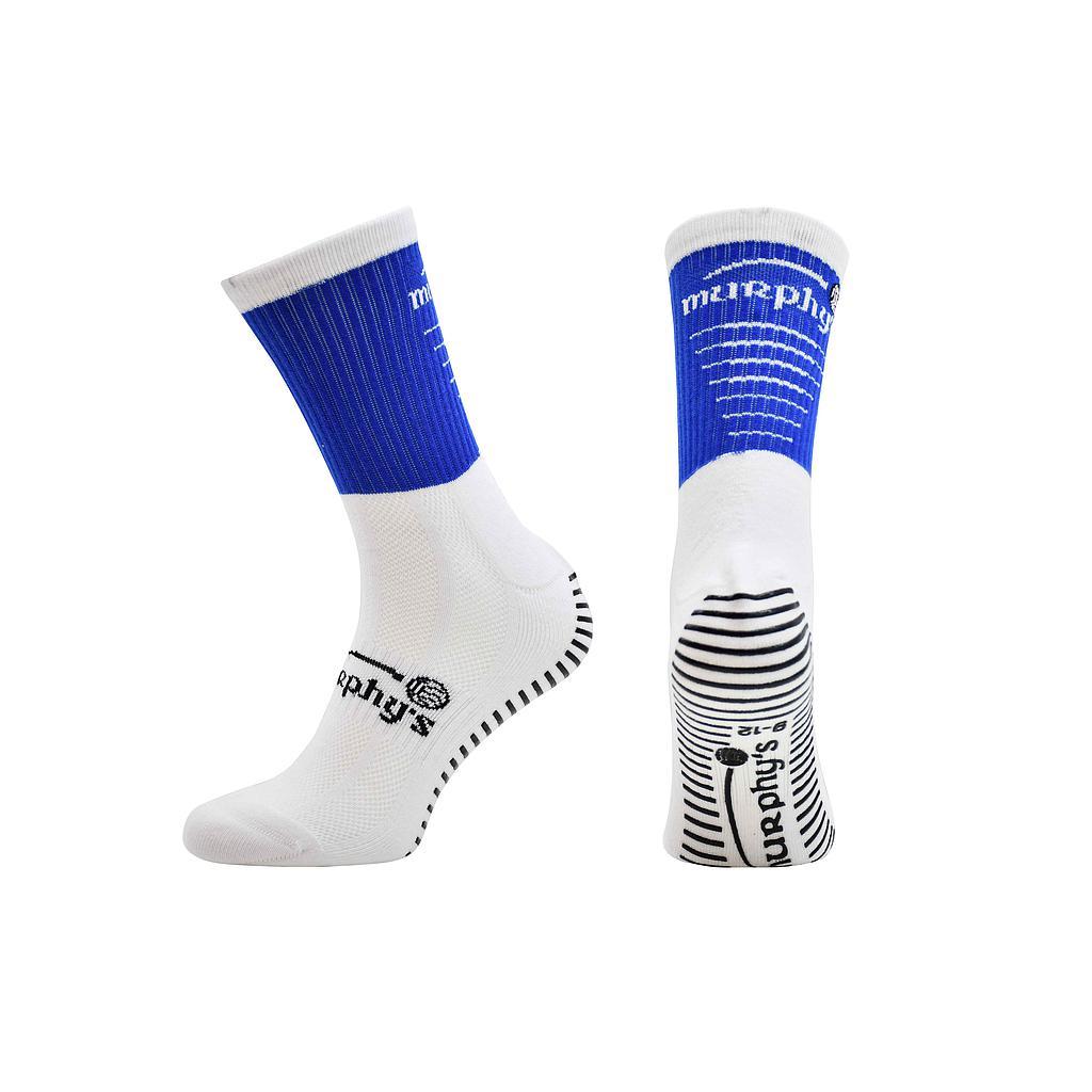Murphy's Pro Mid Grip Socks Adult 6-8 Royal/White 6-8 Royal/White