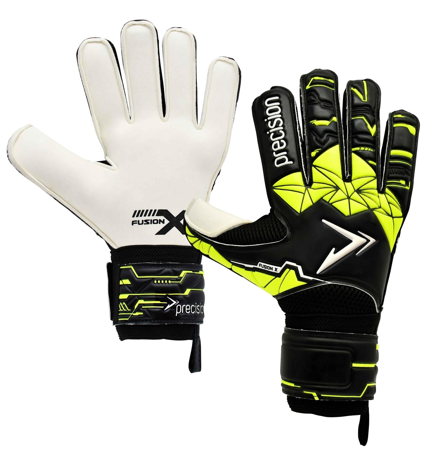 Precision Junior Fusion X Flat Cut Finger Protect GK Gloves 6 6