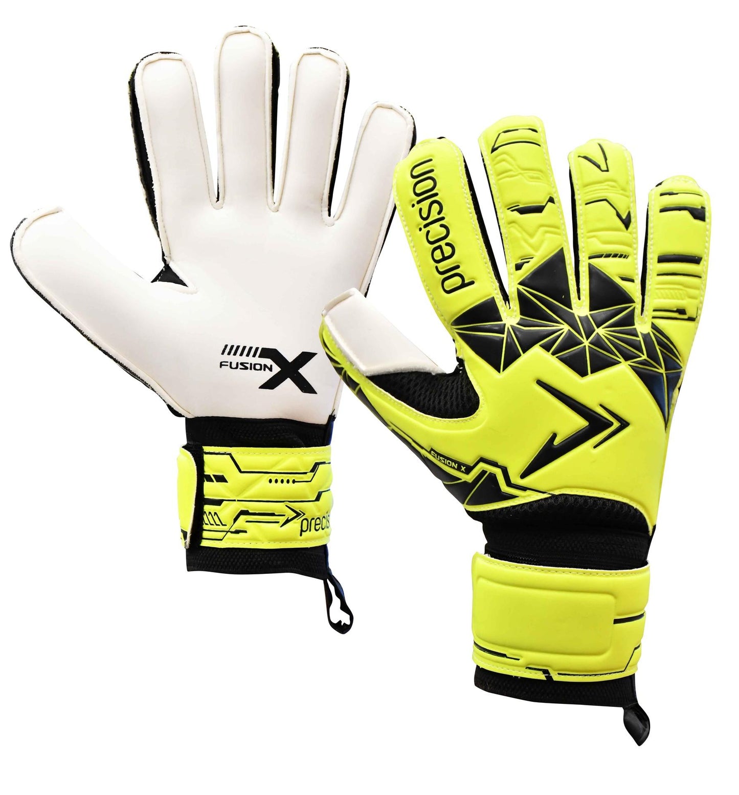 Precision Junior Fusion X Flat Cut Essential GK Gloves 4 4