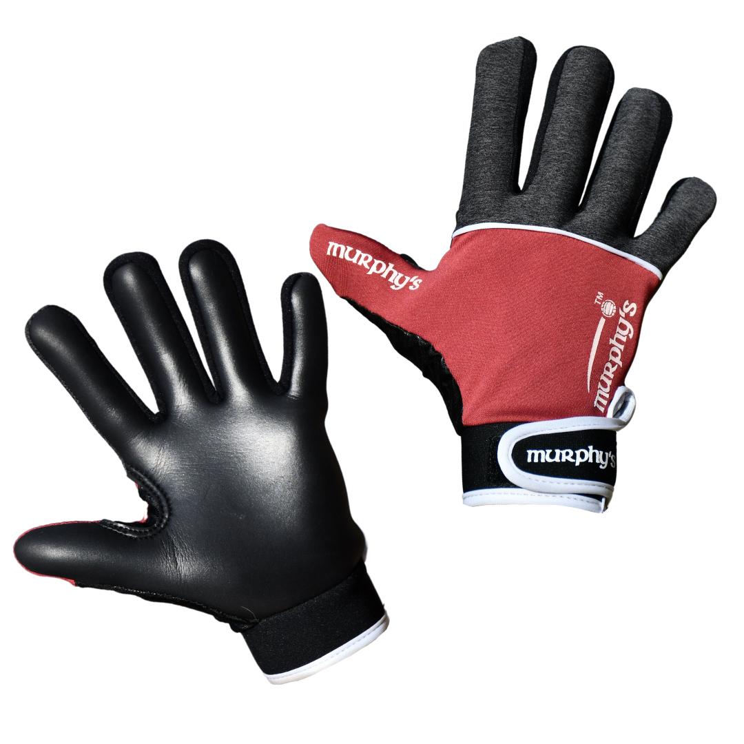 Murphy's V2 Gaelic Gloves Junior 5 / Under 10 Grey/Maroon/White 5 / Under 10 Grey/Maroon/White