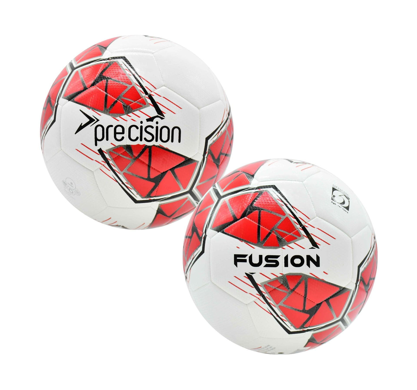 Precision Fusion FIFA Basic Training Ball 4 White/Red/Grey/Black 4 White/Red/Grey/Black