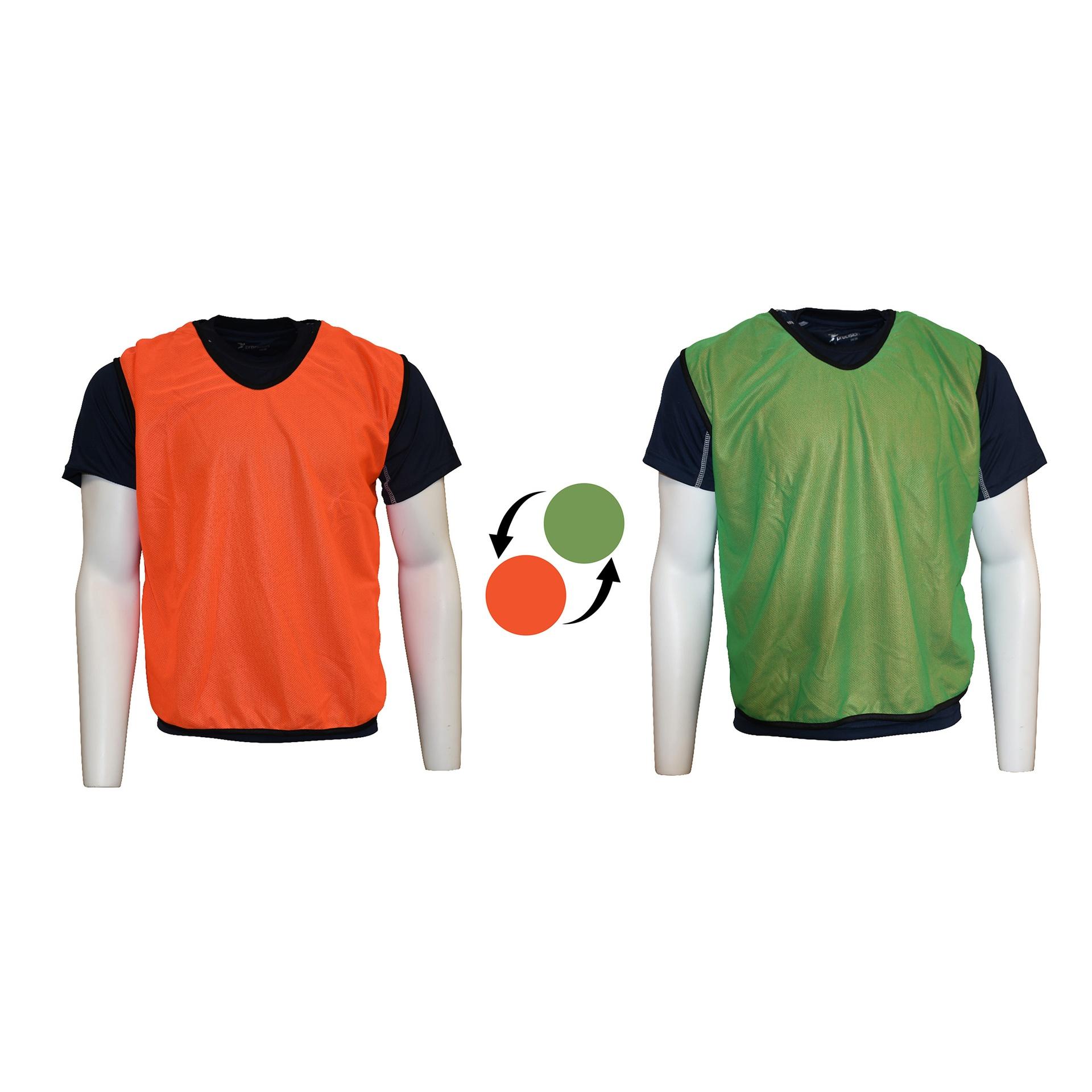 Plain Reversible Mesh Training Bib (Youth, Adult) Adult Orange/Green Adult Orange/Green