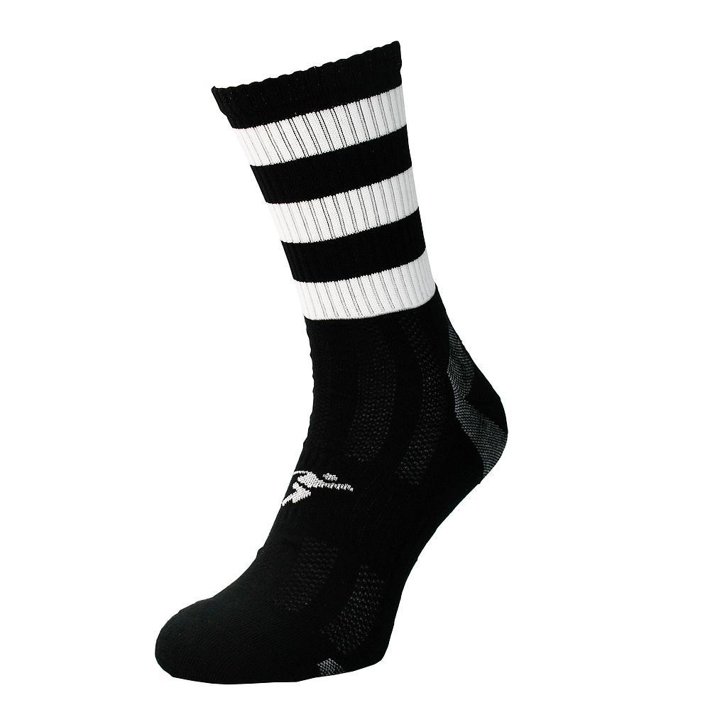 Precision Pro Hooped GAA Mid Socks Junior 3-6 Black/White 3-6 Black/White