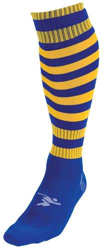 Precision Hooped Pro Football Socks Junior J12-2 Royal/Gold J12-2 Royal/Gold
