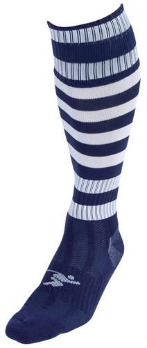 Precision Hooped Pro Football Socks Adult 7-11 Navy/White 7-11 Navy/White
