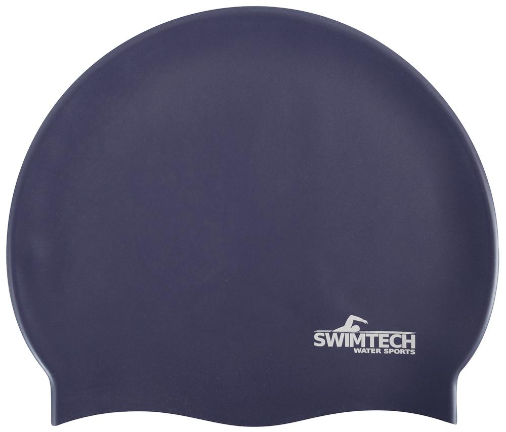 SwimTech Silicone Swim Cap Navy Navy