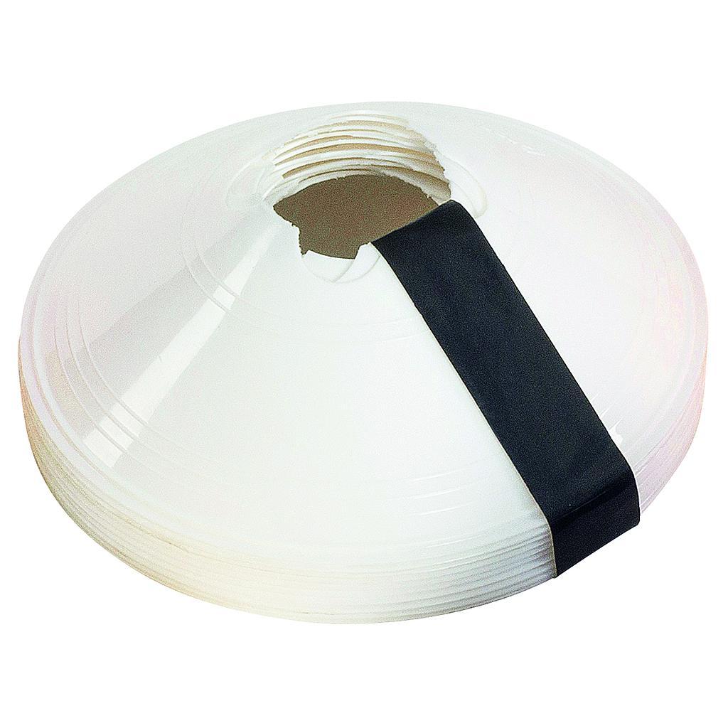 Precision Sleeved Set of 10 Saucer Cones White White