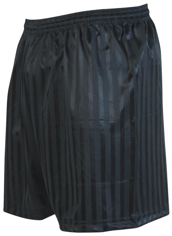 Precision Striped Continental Football Shorts Junior XS Junior 18-20" Black XS Junior 18-20" Black