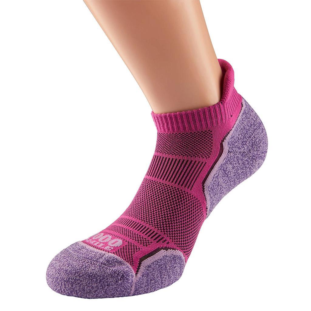 1000 Mile Run Socklet Ladies (Twin Pack) Medium Pink/Lavander Medium Pink/Lavander