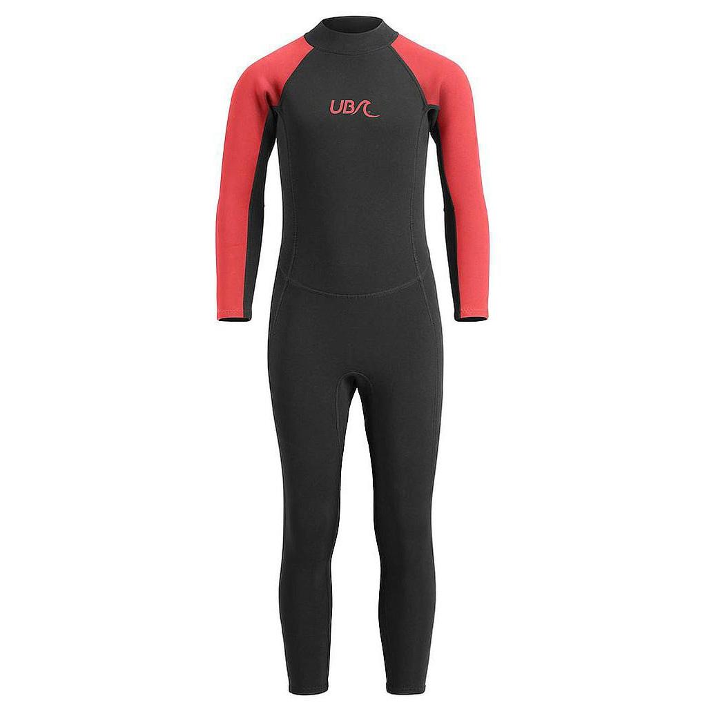 UB Kids Sharptooth Long Wetsuit 7-8 Years Black/Red 7-8 Years Black/Red