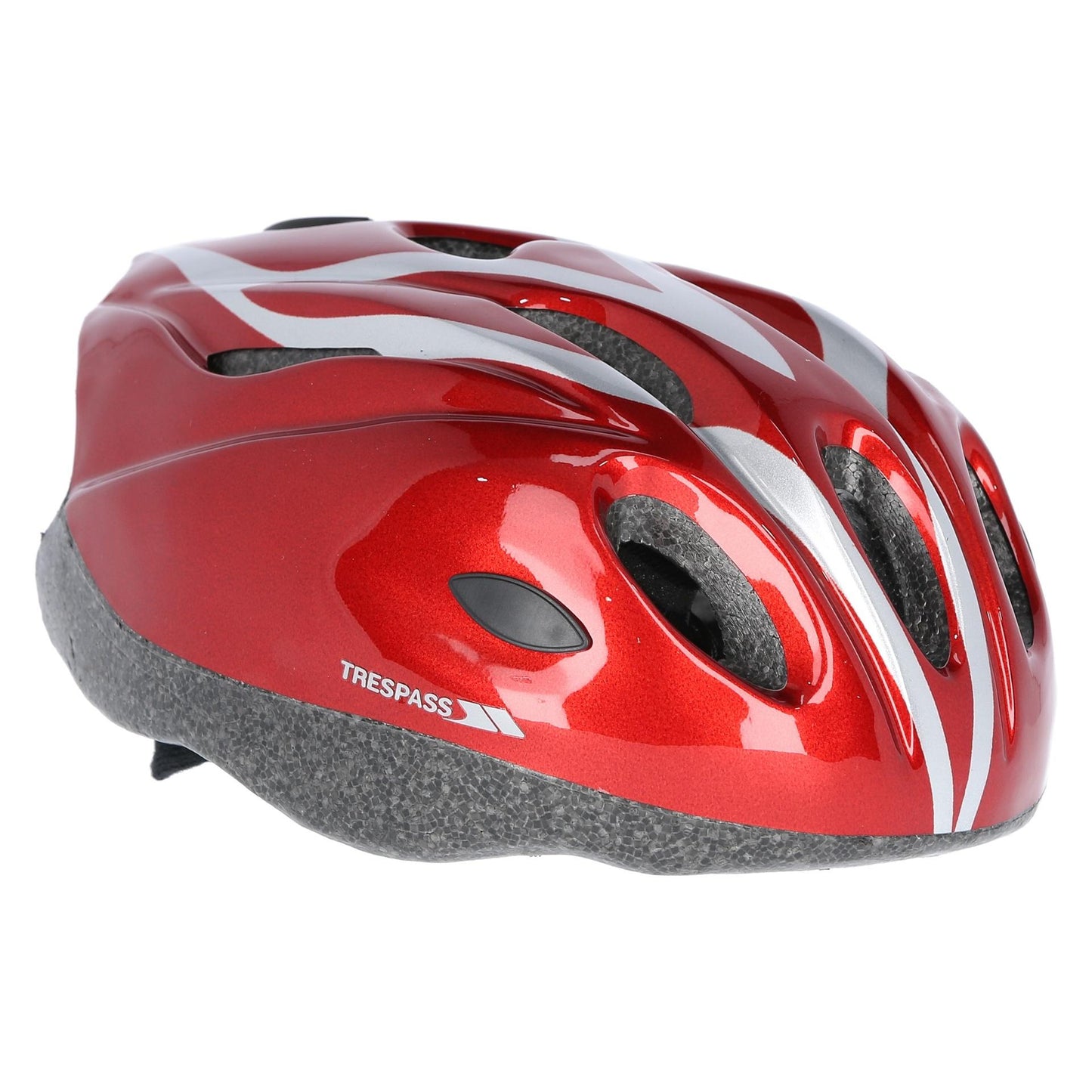 Trespass Tanky Youths Cycle Helmet 52/56 Metallic Red 52/56 Metallic Red