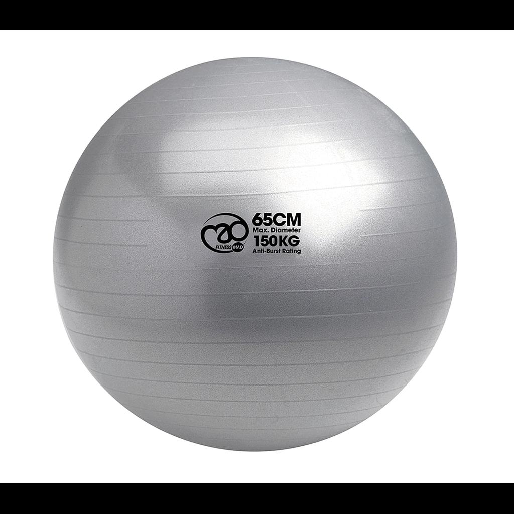 Fitness Mad 150kg Anti-Burst Swiss Ball 65cm Graphite 65cm Graphite