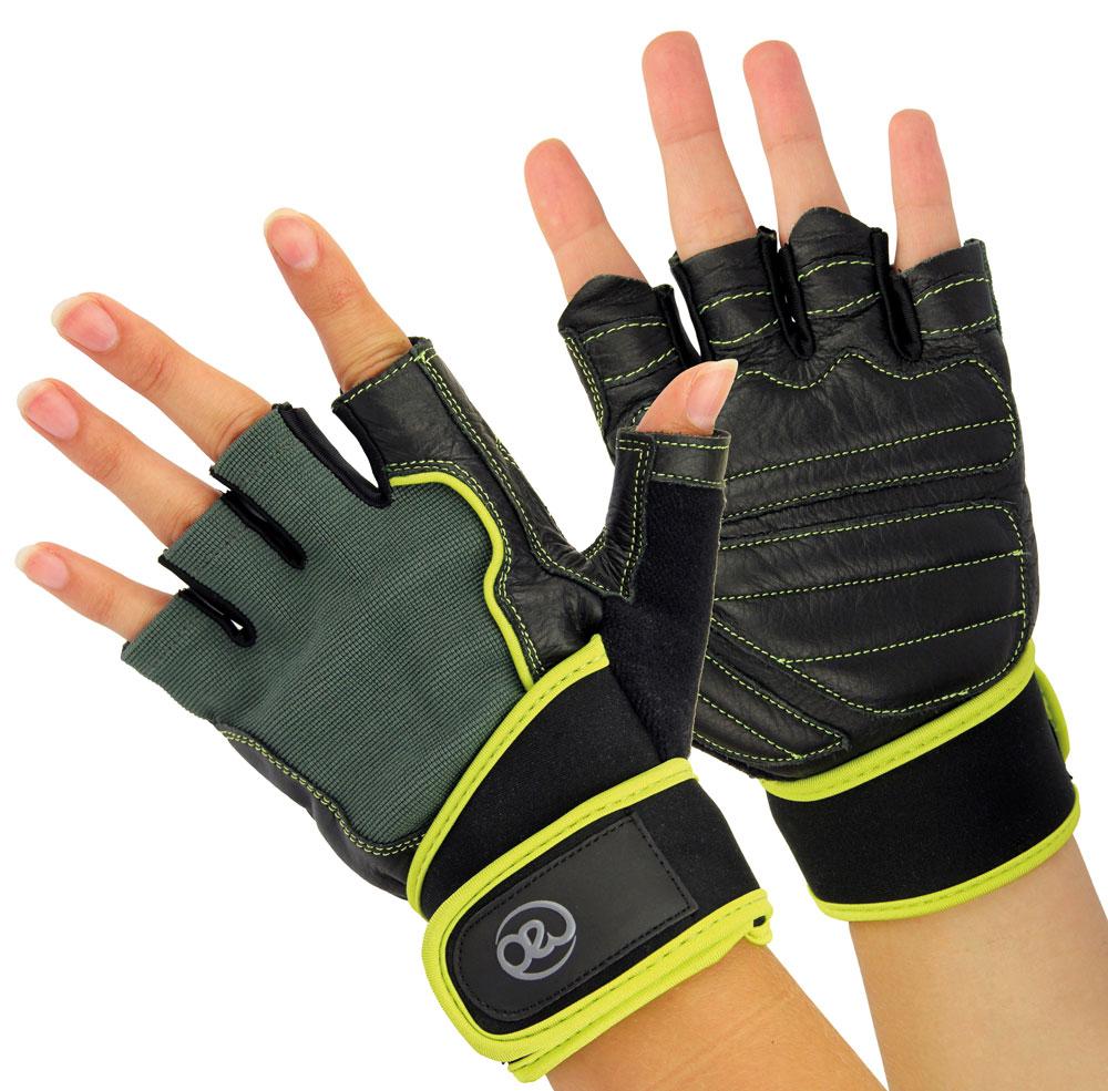 Fitness Mad Mens Weight Training Gloves Small Black/Green Small Black/Green