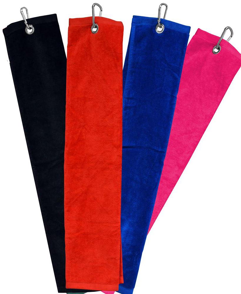 Longridge Blank Luxury 3 Fold Golf Towel Pink Pink