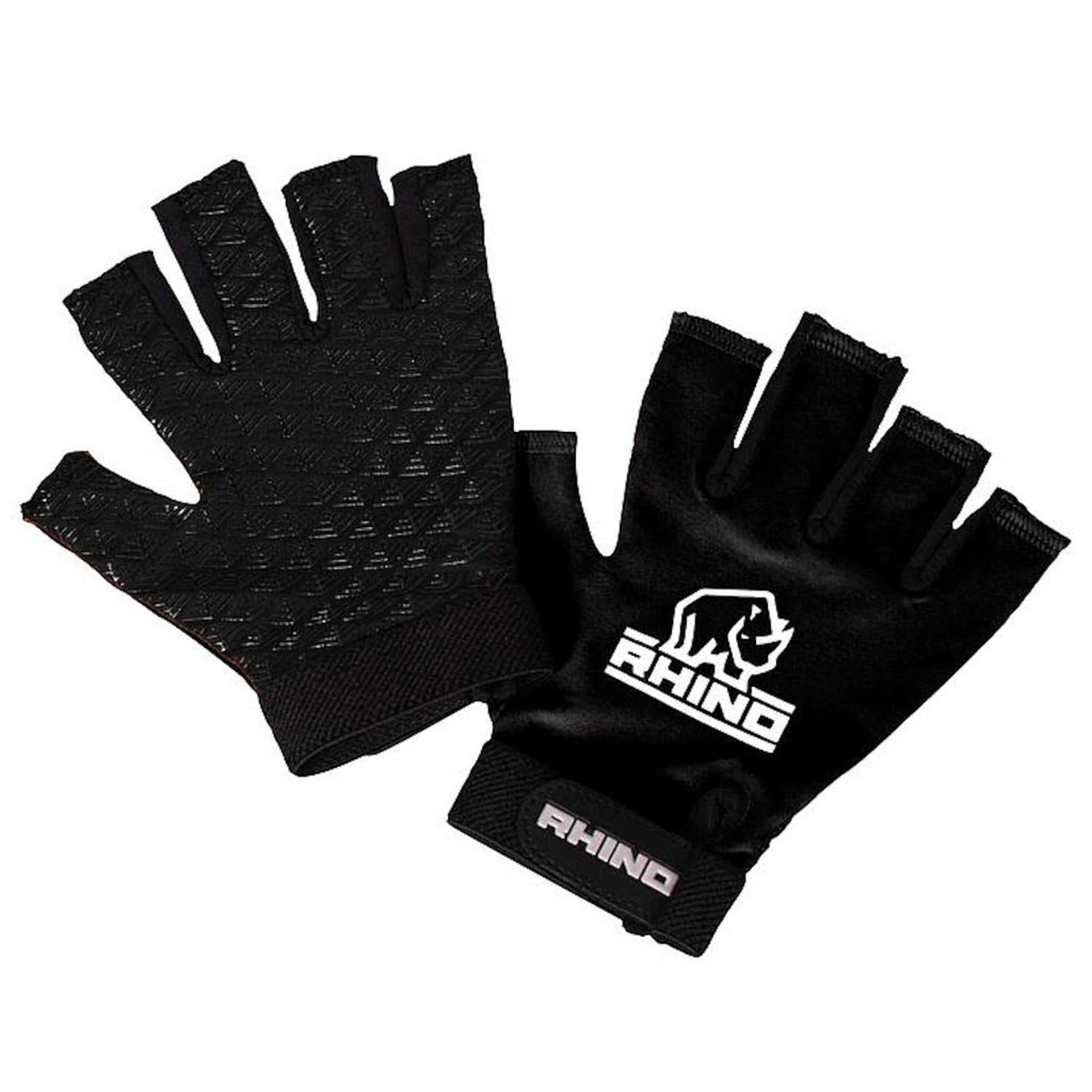 Rhino Pro Half Finger Mitts Junior XSmall/Small Black XSmall/Small Black
