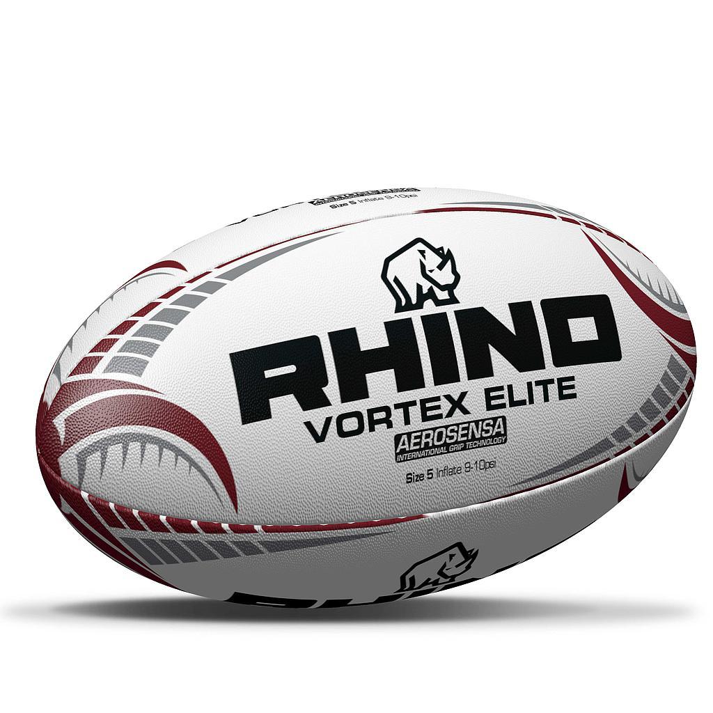 Rhino Vortex Elite Match Rugby Ball 5 White 5 White