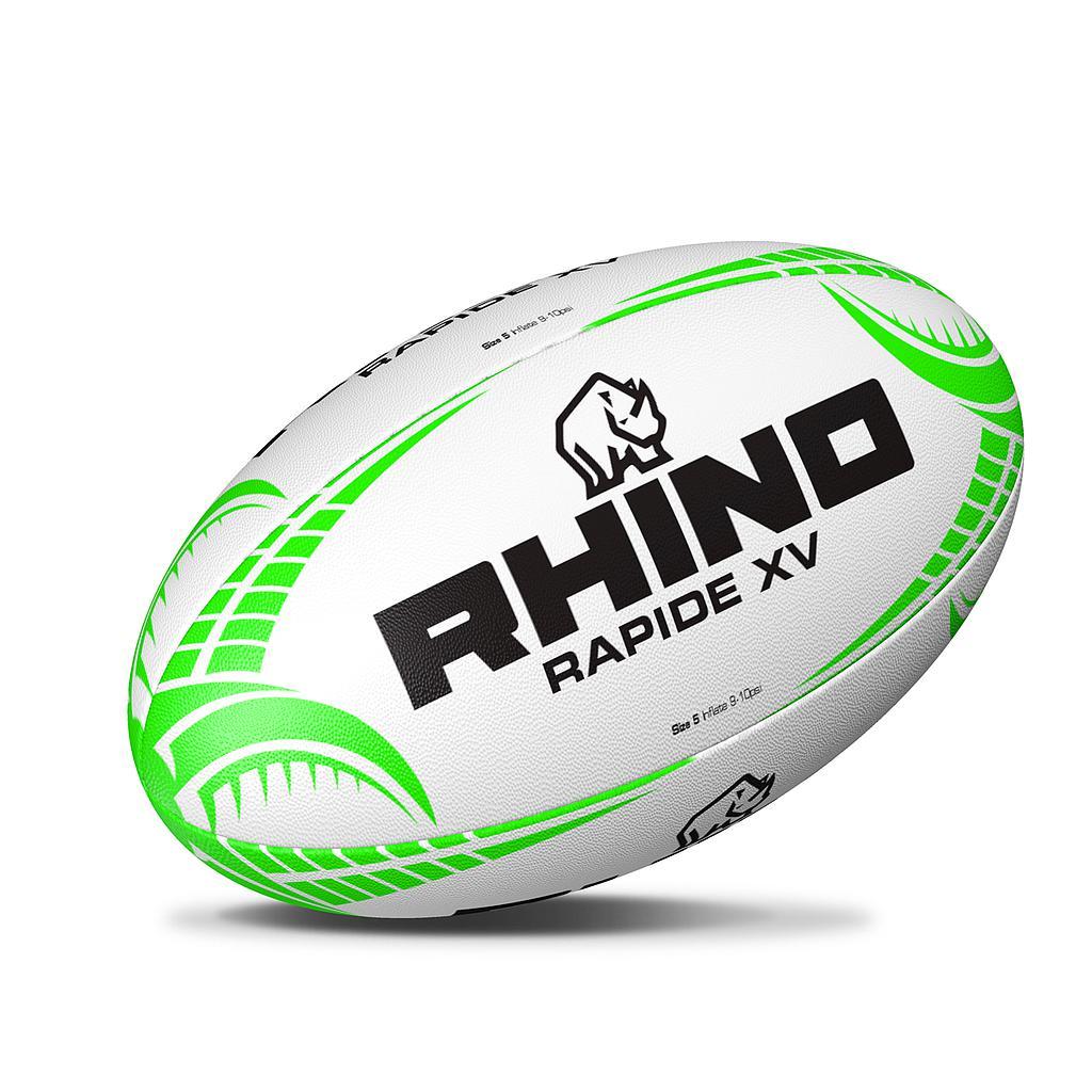 Rhino Rapide XV Rugby Training Ball 3 White 3 White