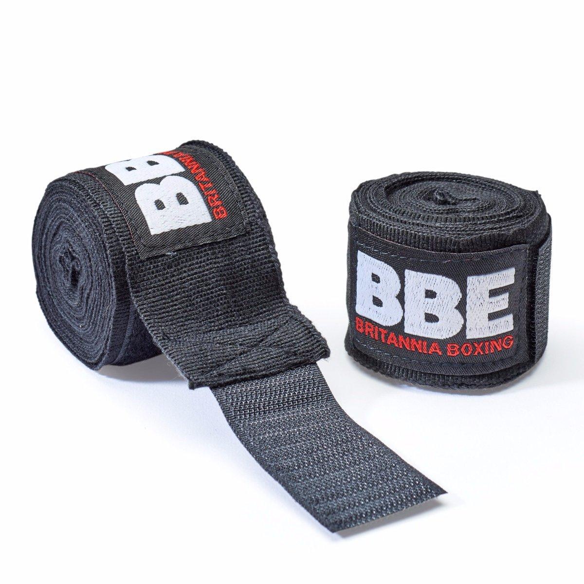 BBE Boxing Club Handwraps 3.5m Black 3.5m Black