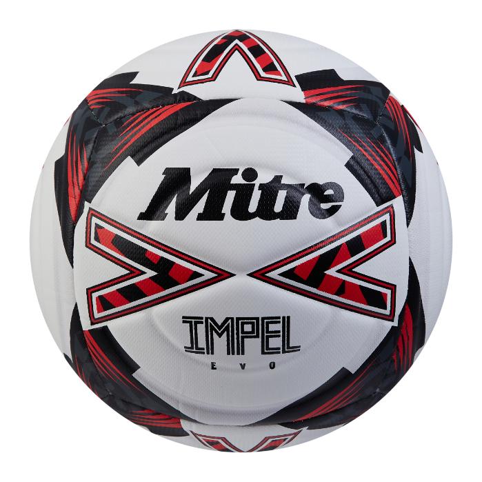 Mitre Impel Evo Football 4 White/Black/Red 4 White/Black/Red