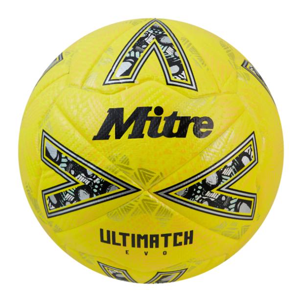 Mitre Ultimatch Evo Football 5 Fluo Yellow/Yellow/Gold 5 Fluo Yellow/Yellow/Gold