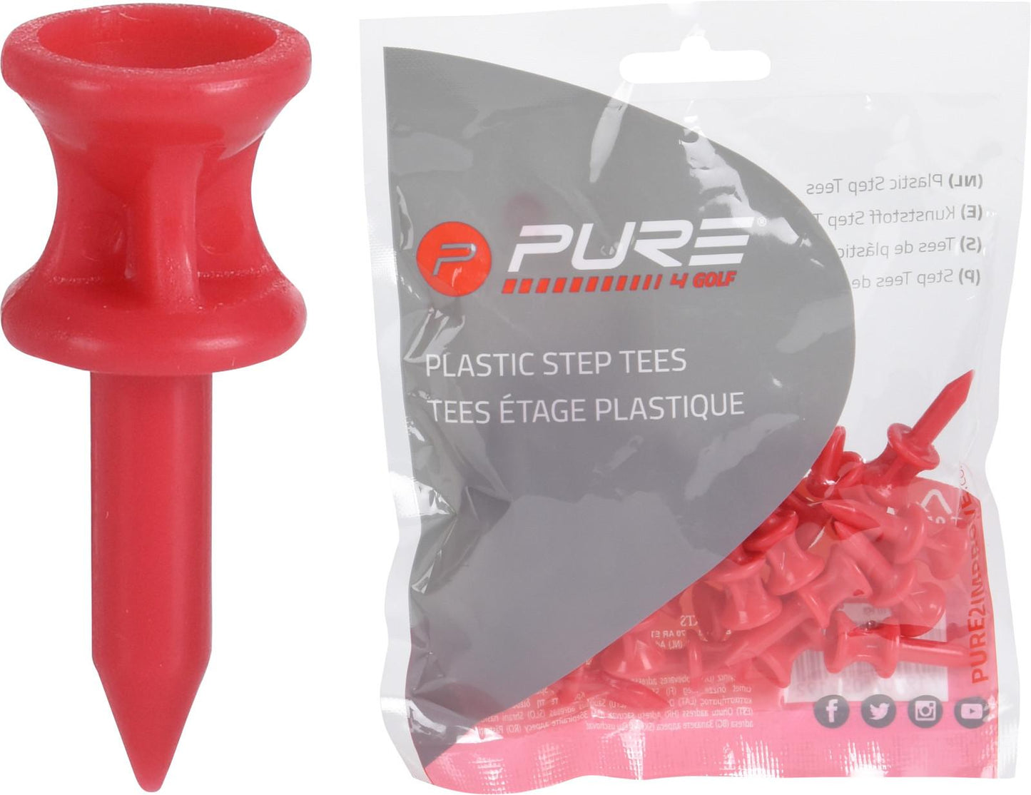 Pure2improve Step Tees (Bag of 25) 31mm 31mm