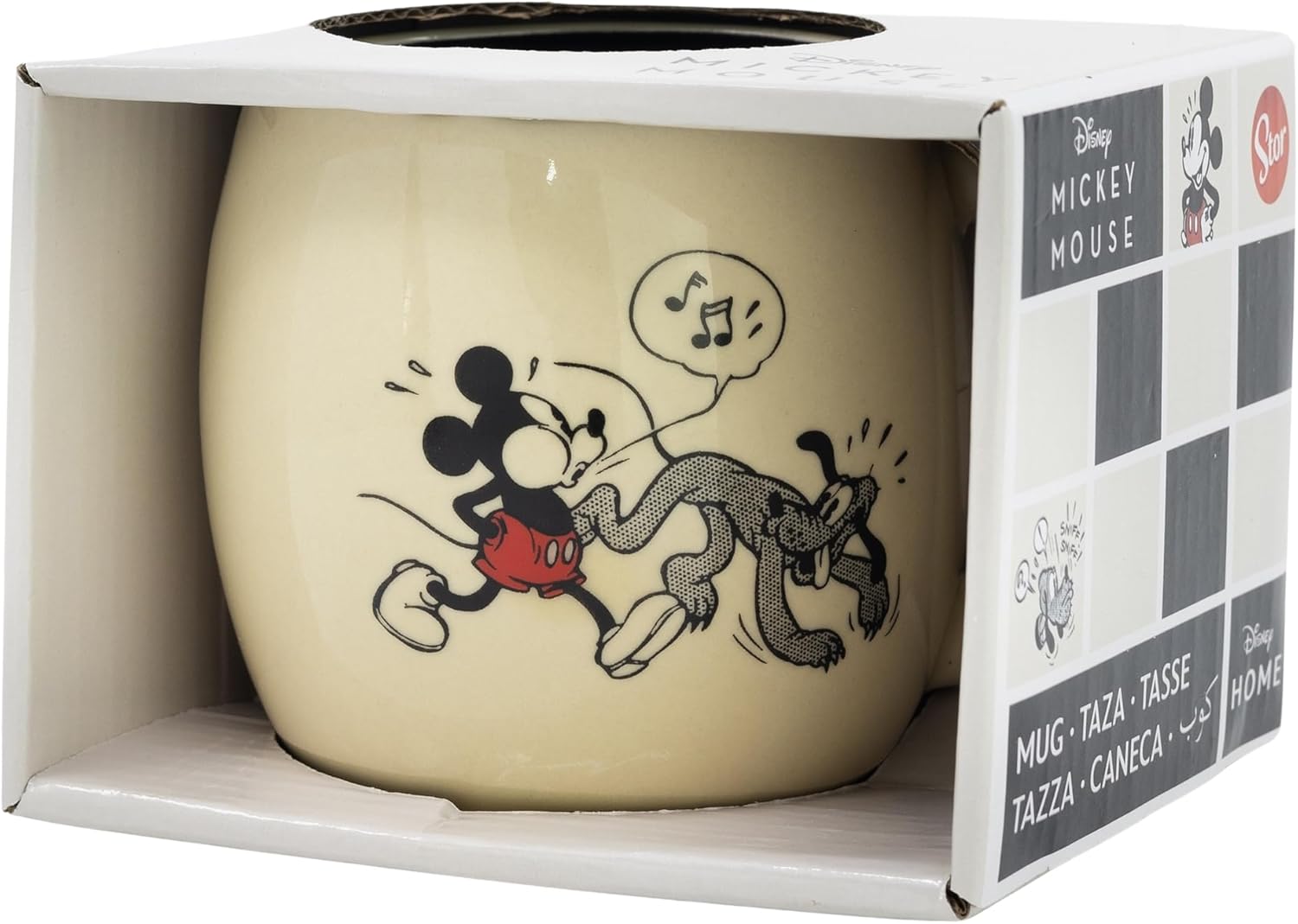 Stor Mickey Mouse Globe Keramiktasse, 380 ml
