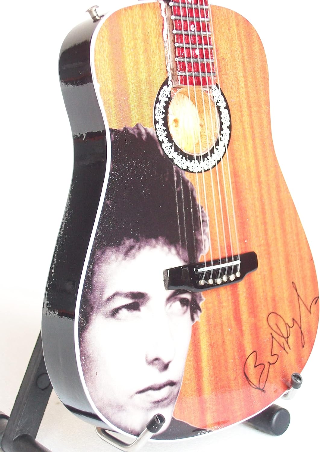 Mini Chitarra Da Collezione Replica In Legno - Bob Dylan - Tribute