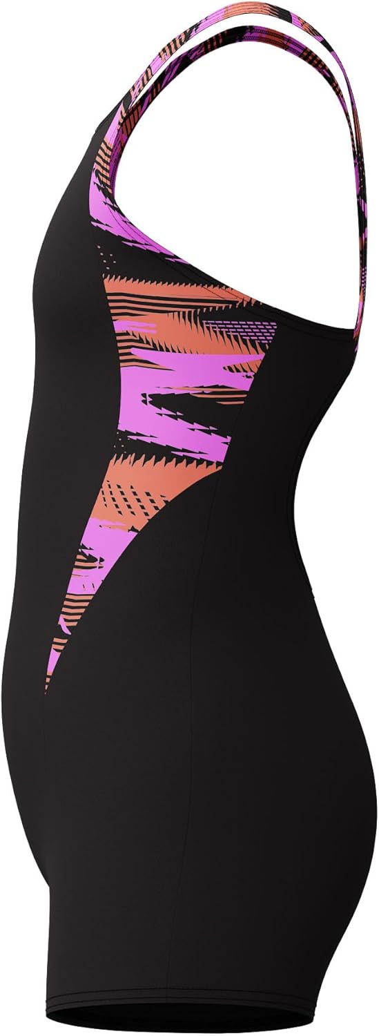 Speedo Girls HyperBoom Splice Legsuit Swimsuit Swimming Costume Coral Sands