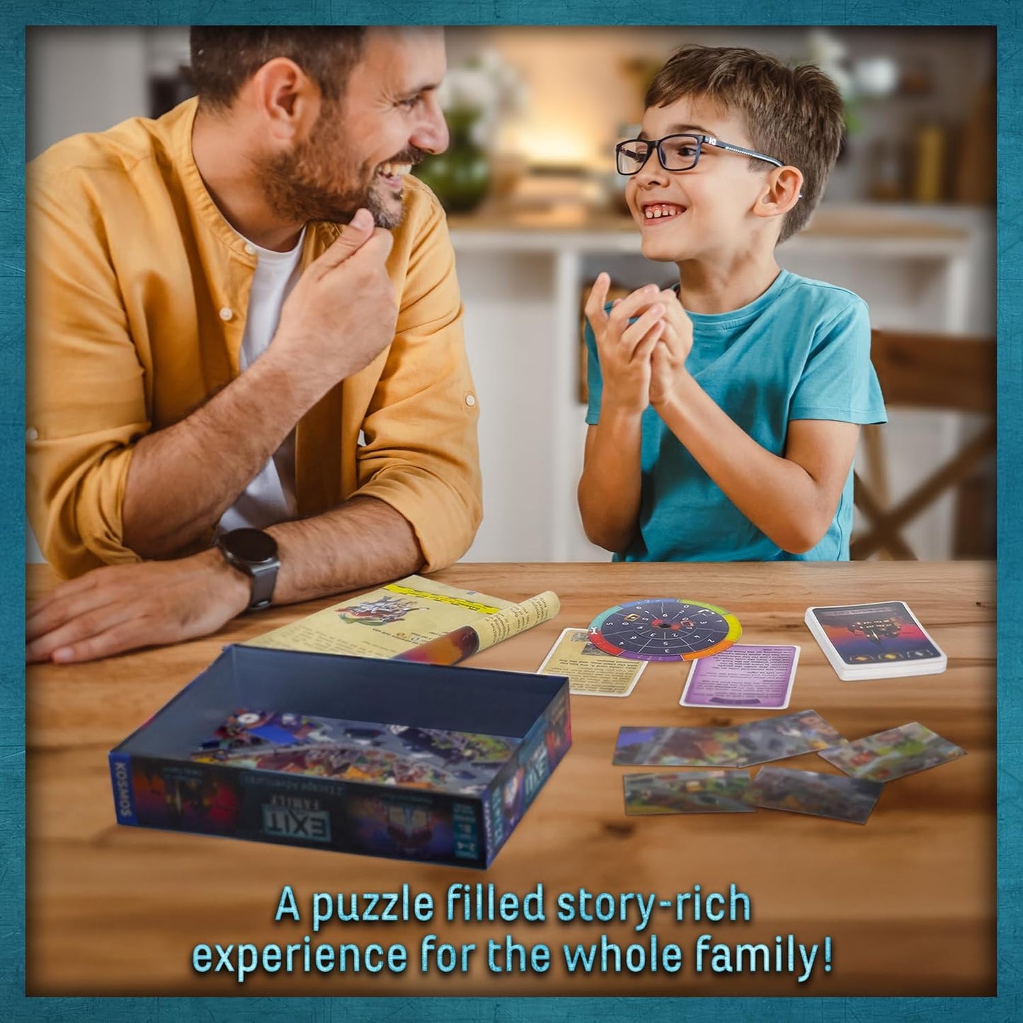 Thames & Kosmos EXIT: Family Heroes, 2 Escape Room Card Games, Family Games for Game Night, Escape Room Fun for the Whole Family, For 2 to 4 Players, Ages 8+