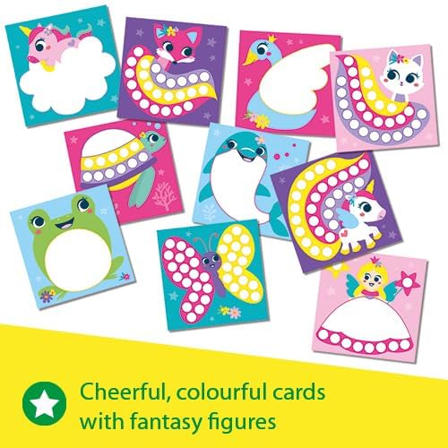 SES Creative 14446 My First Fingerprint Paint Fantasy Figures - Creative Play Kit for Kids Aged 1+ - Safe Materials - Create Fantasy Figures with 10 Easy-to-Clean Finger Paints