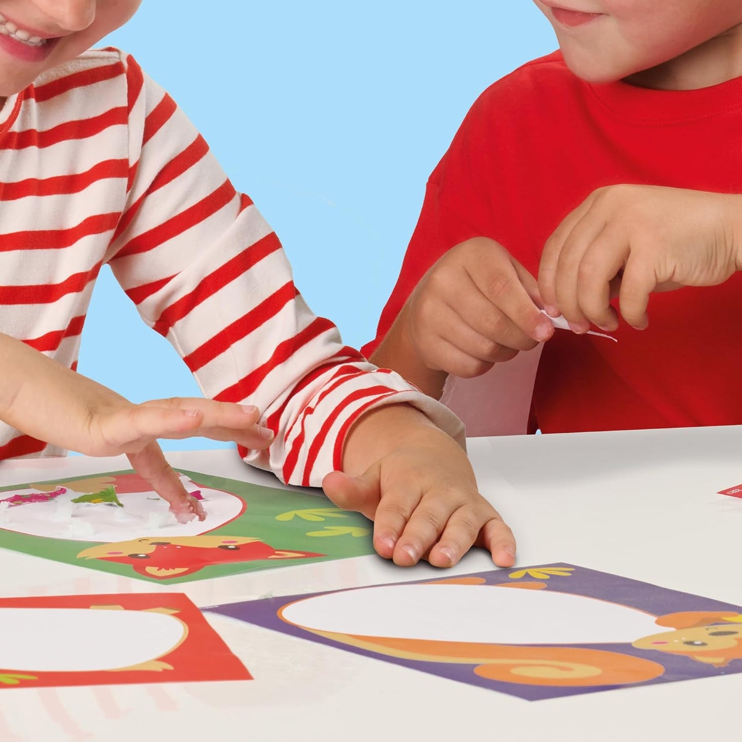SES Creative 14474 My First Tearing and Sticking - Creative Play Kit for Kids Aged 1+ - 10 Large Sheets to Decorate - 4 Sheets to Tear and Glue - Safe Materials - Fun Craft Activity